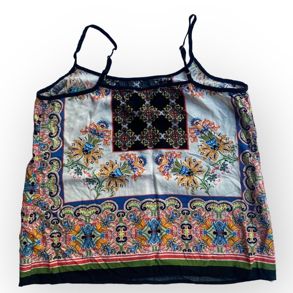 DR2 Paisley Patterned Spaghetti Strap Tank Top Small - Picture 5 of 10